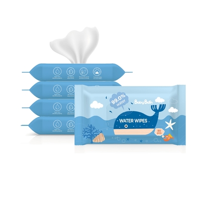 EDI Pure Water Baby Wipes 99 5 reine Wegwerffeuchtpflegetücher Wasser-Abwischen Soems 60pulls