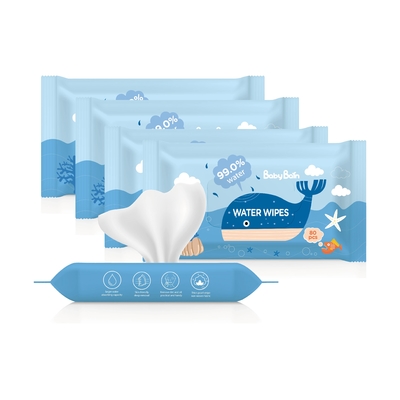 EDI Pure Water Baby Wipes 99 5 reine Wegwerffeuchtpflegetücher Wasser-Abwischen Soems 60pulls