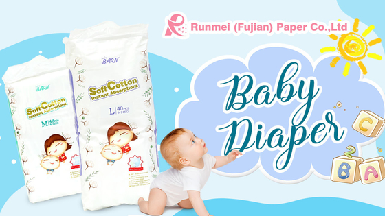 Eigenmarke ziehen Baby-Windel Breathable Soem-Entwurfs-Windelfabrikangebot direkt hoch
