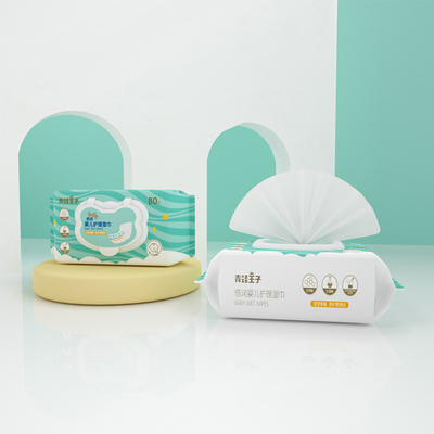 Organische 80 PCS-Baby-reines Wasser-Wegwerfreinigungsbaby-Gewebe-Feuchtpflegetücher