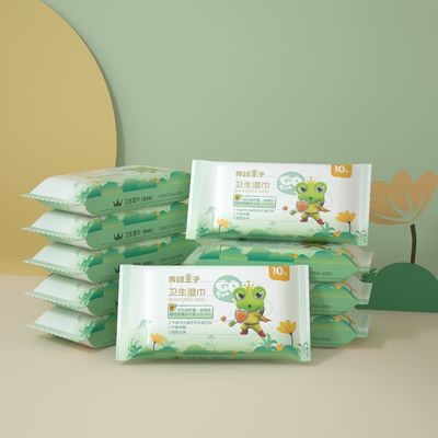 wischt organisches Wegwerfwasser des Baby-10pcs Unscented-Abwischen für Handgesicht ab