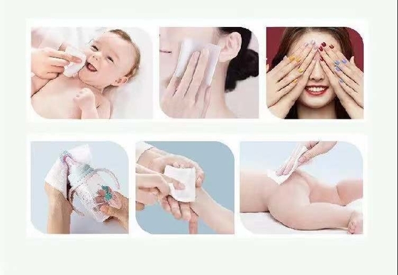 OEM Removal Wipe Free Oil Organic Make-up-Entferner Private Label Facial Dry Cotton Tissue Wipes