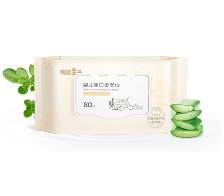 OEM Non Woven Babies Care Cotton Wet Wipes Einweg biologisch abbaubar 80St