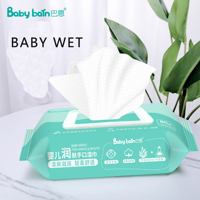 Natürliche Bio-Baby-Feuchttücher aus 99 % Wasser aus Bambusfasern für empfindliche Haut