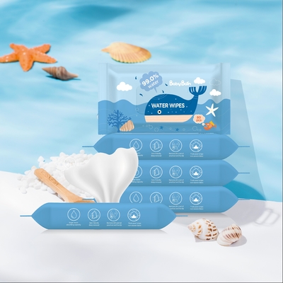 Reine organische Baby-Feuchtpflegetuch-biologisch abbaubares nicht Gewebe Unscented des Wasser-80PCS