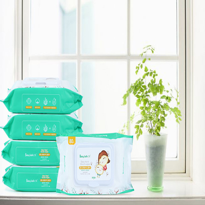 Freie Beispielweiche Baumwollwischt biologisch abbaubare Baby-Sorgfalt 99,5 Wasser-Abwischen-neugeborenes Baby-Abwischen ab