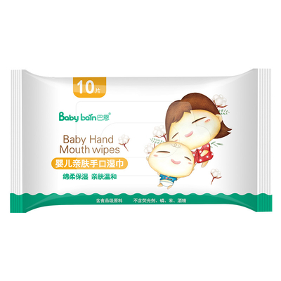wischt das Säubern von Feuchtpflegetüchern 10pcs für materielles weiches Baby Baby Spunlace Soem-Probe frei ab