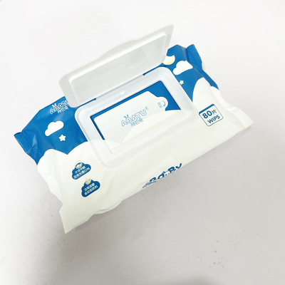 Freundliche Unscented Feuchtpflegetücher Eco, die nass Gewebe 80CT Flip Lid For Babies säubern