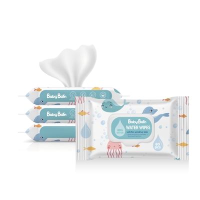 Soem-ODM Spunlace 99,9 reine Wasser-Baby-Feuchtpflegetücher biologisch abbaubar