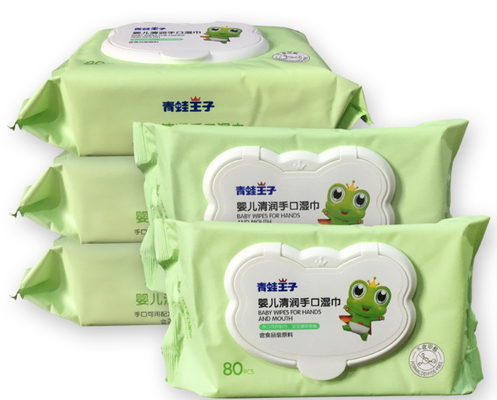 Kundengerechter Hypoallergenic Baby-Körper Unscented Flushable, der nass Gewebe-Feuchtpflegetücher säubert