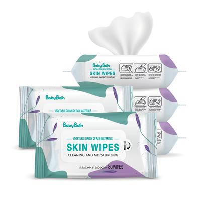 Soem-ODM Spunlace 99,9 reine Wasser-Baby-Feuchtpflegetücher biologisch abbaubar