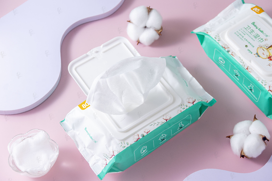 Glückliches und nettes Wegwerfbaby Unscented wischt für Handgesichts-China-Fabrik-Feuchtpflegetücher ab