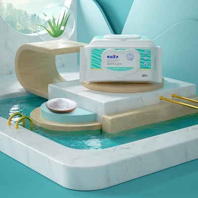 Großhandelsunscented-Wasser PC der hohen Qualität 80 wischt Baby-Feuchtpflegetücher für empfindliches ab