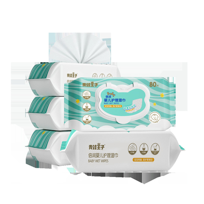 Großhandelsunscented-Wasser PC der hohen Qualität 80 wischt Baby-Feuchtpflegetücher für empfindliches ab