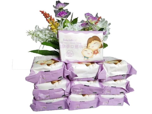 Großhandelsunscented-Wasser PC der hohen Qualität 80 wischt Baby-Feuchtpflegetücher für empfindliches ab