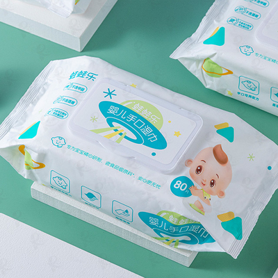 Wegwerfwasser-Feuchtpflegetücher kleiner verpackender reiner Satz 80pcs Spunlace