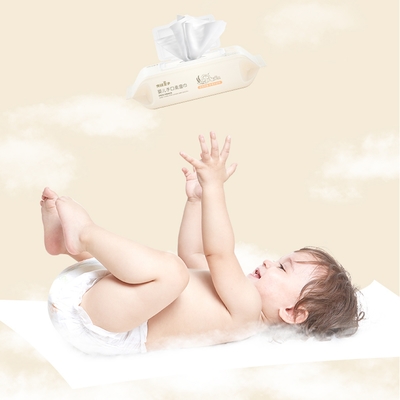 Wasserabwischen der Soemkundenspezifisches Bio-degrable Baby-tragbares Feuchtpflegetuch-Eigenmarke 80pcs