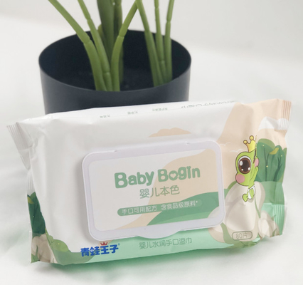 Kundenspezifisches Baby-Abwischen-freies Beispielwasser wischt organische Baby-Feuchtpflegetücher ab