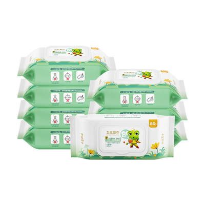 Das 80 PC-wischt biologisch abbaubares Reinigungsbaby-Wasser Wegwerffeuchtpflegetücher ab