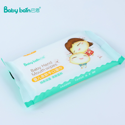 80pc pro Tasche natürliches Gewebe-die kundenspezifischen nichtgewebten Baby-Feuchtpflegetücher biologisch abbaubar ultra weich