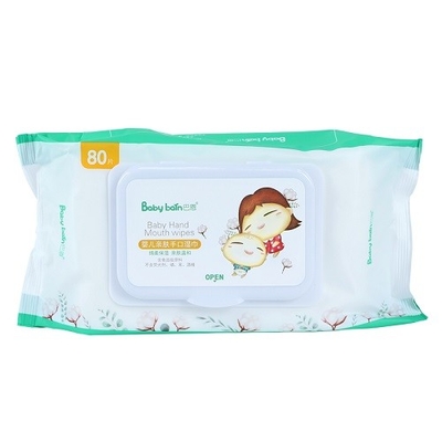 Kasten-und Taschen-Verpackungs-Baby-Haut, welche die Wegwerffeuchtpflegetücher bunt säubert