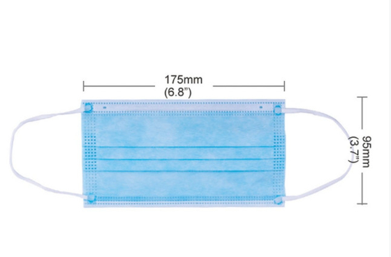 Wegwerfgesichtsmaske pharmazeutischer Grad Earloop elastisches Earloop 17.5x9.5cm