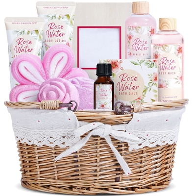 8pcs Badesalz-Geschenk-Satz mit Argan Oil Bath Bombs Wooden-Schaufel-Bittersalze