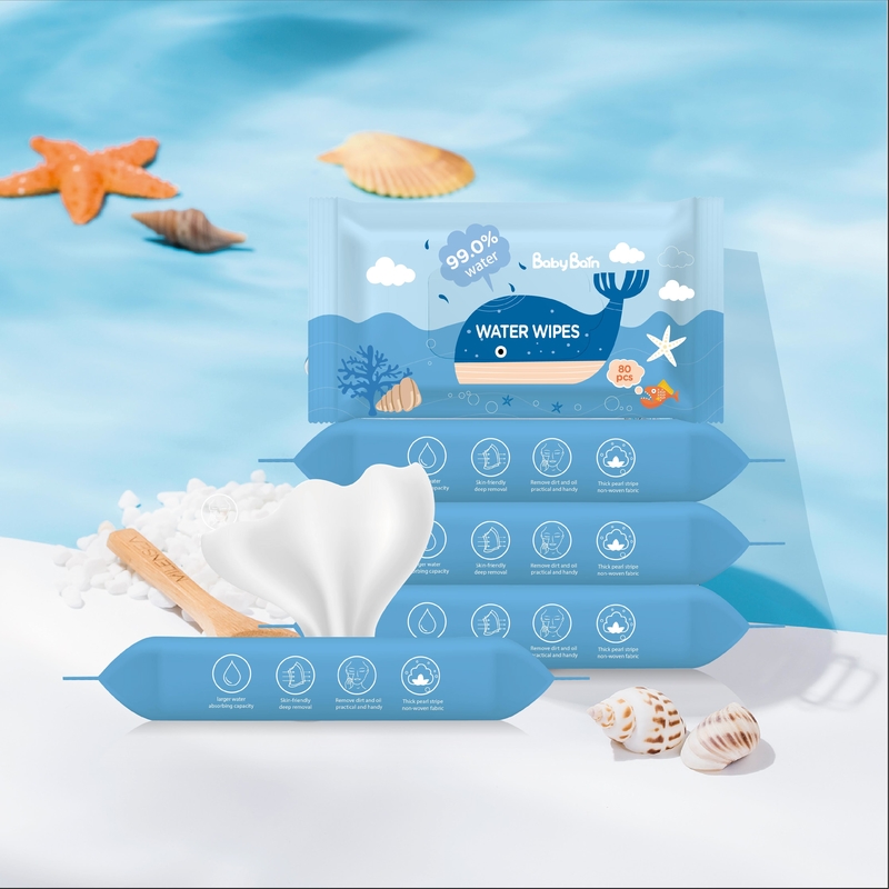 EDI Pure Water Baby Wipes 99 5 reine Wegwerffeuchtpflegetücher Wasser-Abwischen Soems 60pulls