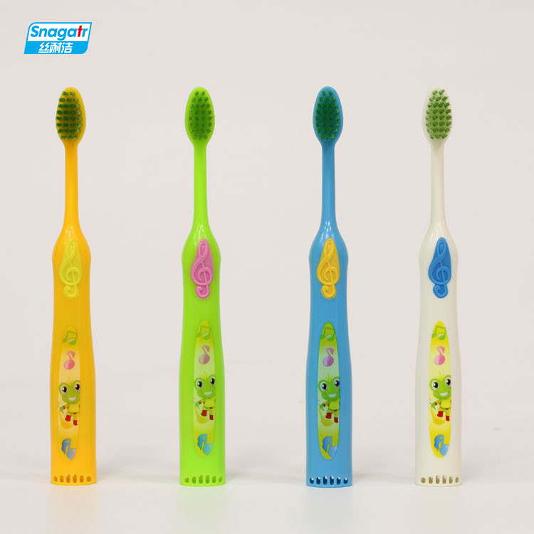 Kinder 3-6 Jahre Weichgummi-Zahnbürstengriff-Farbmundhygiene-